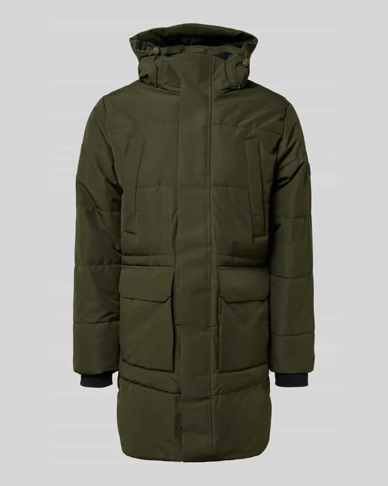 Only & Sons Regular Fit Parka mit abnehmbarer Kapuze Modell 'CAM Oliv