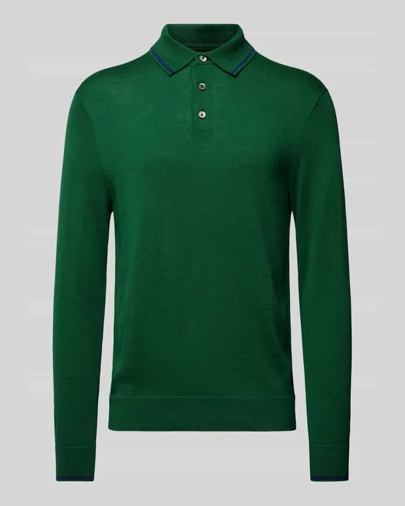 Ralph Lauren Strickpullover mit Polokragen Gruen