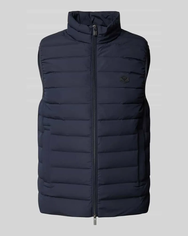 Emporio Armani Steppweste mit Label-Patch Marine