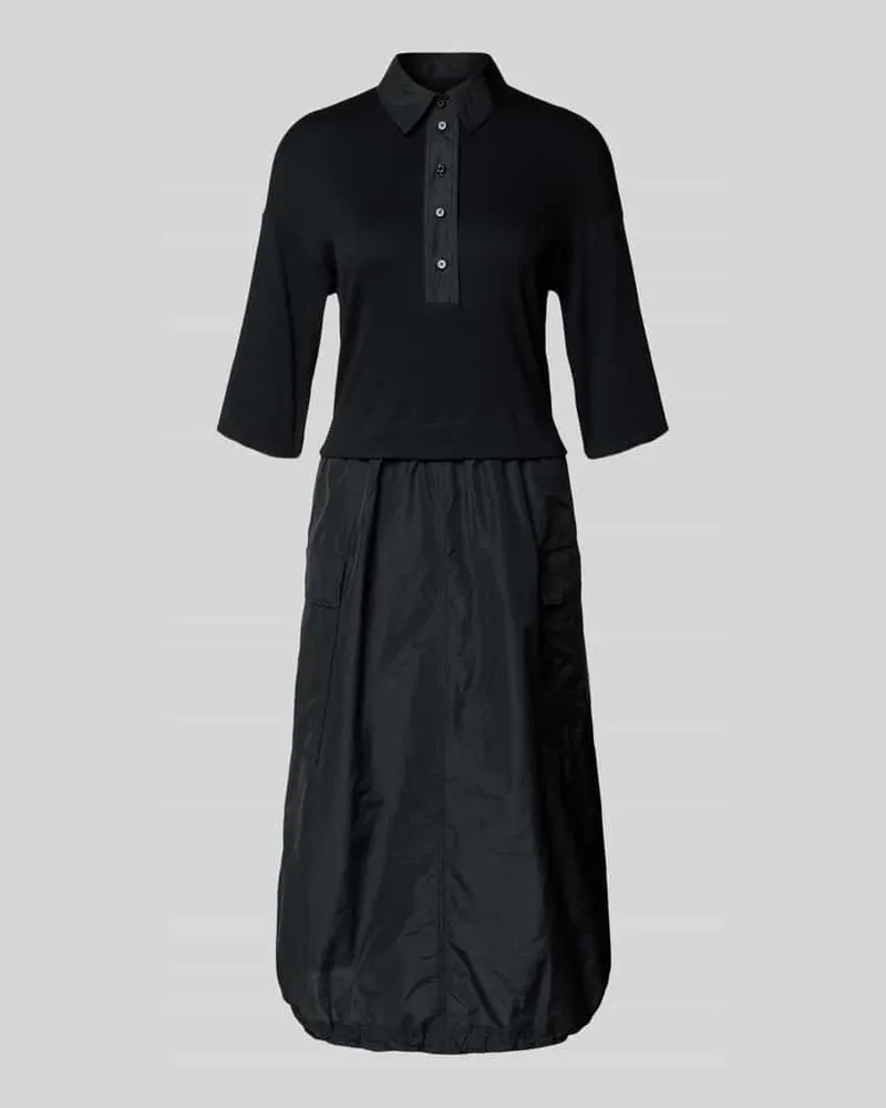 Marc Cain Midikleid mit Knopfleiste Metallic