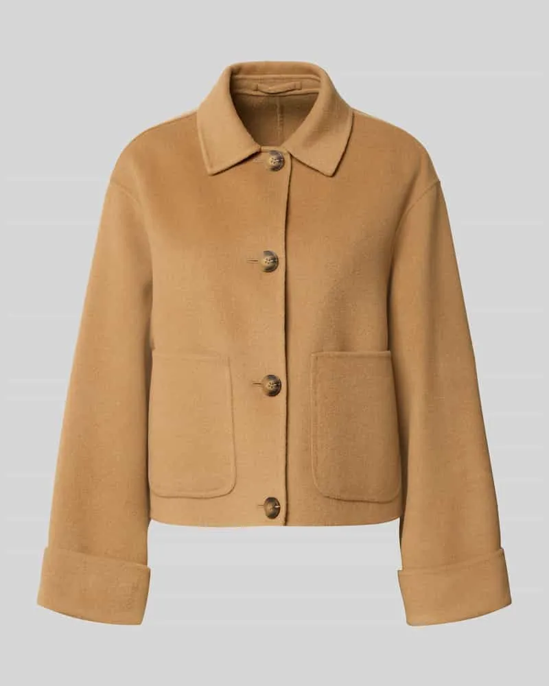 MARELLA Regular Fit Jacke aus Lanawoll-Mix Modell 'Tempio Camel