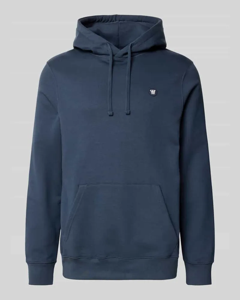 Wood Wood Hoodie mit Känguru-Tasche Modell 'Ash Blau