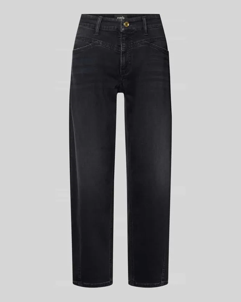 Cambio Barrel Fit Jeans mit Eingrifftaschen Modell 'ELIN Anthrazit