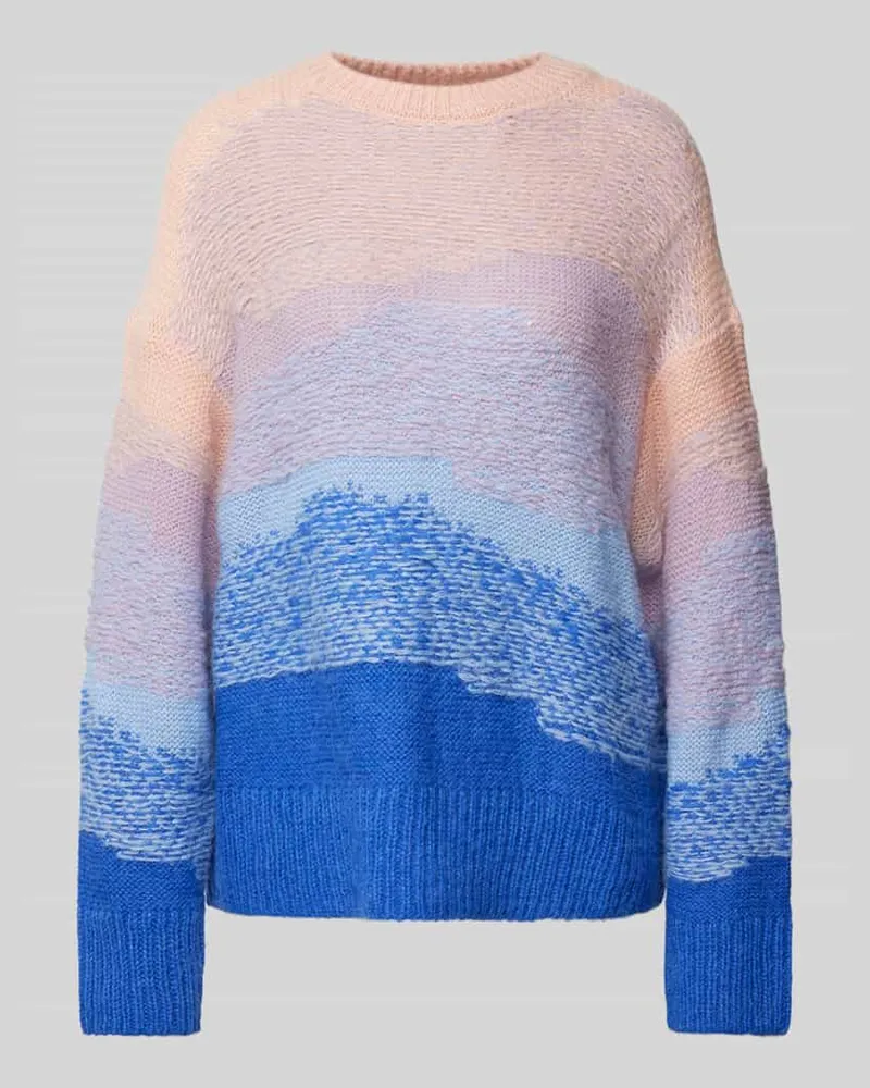 Lollys Laundry Strickpullover mit Rundhalsausschnitt Modell 'Emmy Hellblau