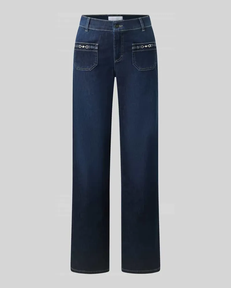 ANGELS  Bootcut Jeans aus Baumwoll-Mix Modell 'Liz Glory Dunkelblau