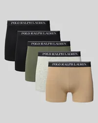 Ralph Lauren Trunks mit elastischem Label-Bund im 5er-Pack Sand