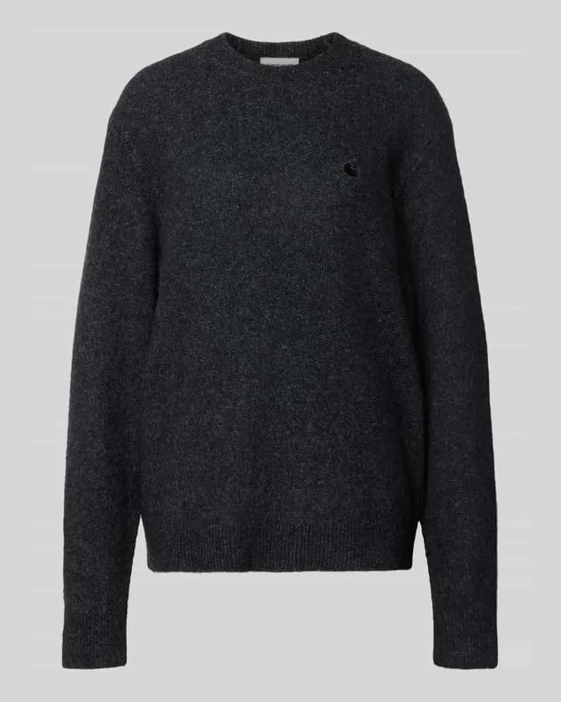 Carhartt WIP Strickpullover mit Logo-Stitching Modell 'CURTIS Black