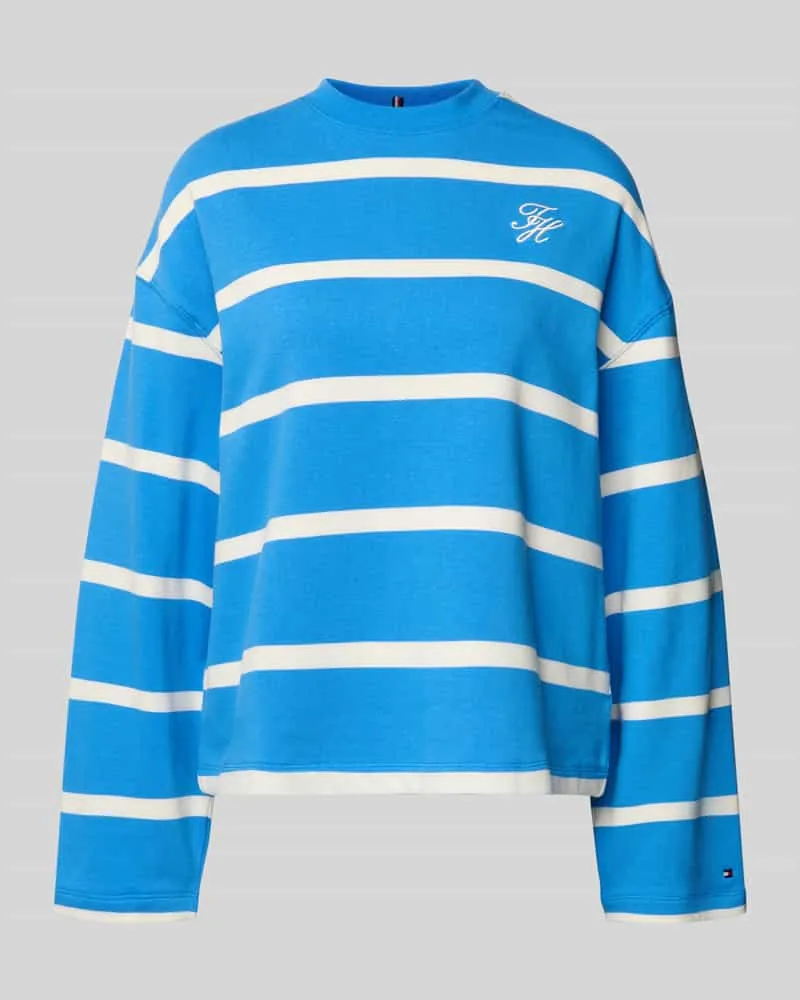 Tommy Hilfiger Relaxed Fit Sweatshirt aus Baumwoll-Mix Hellblau