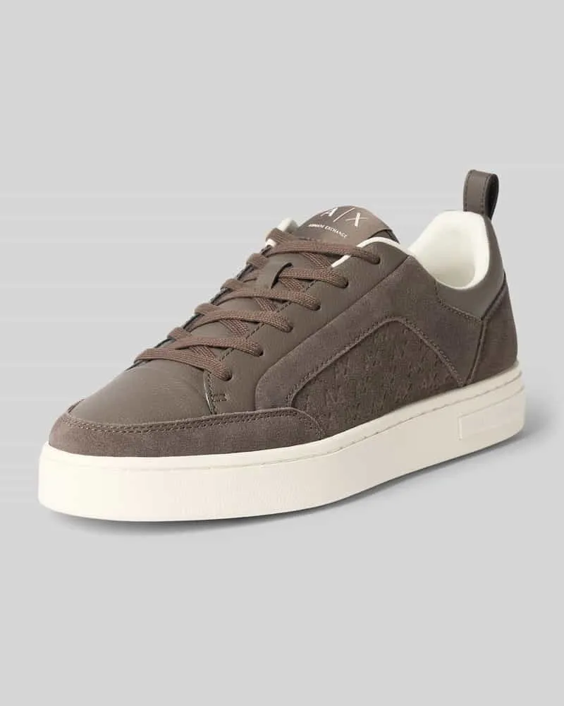 Armani Exchange Sneaker aus Leder Modell 'LONDON Taupe