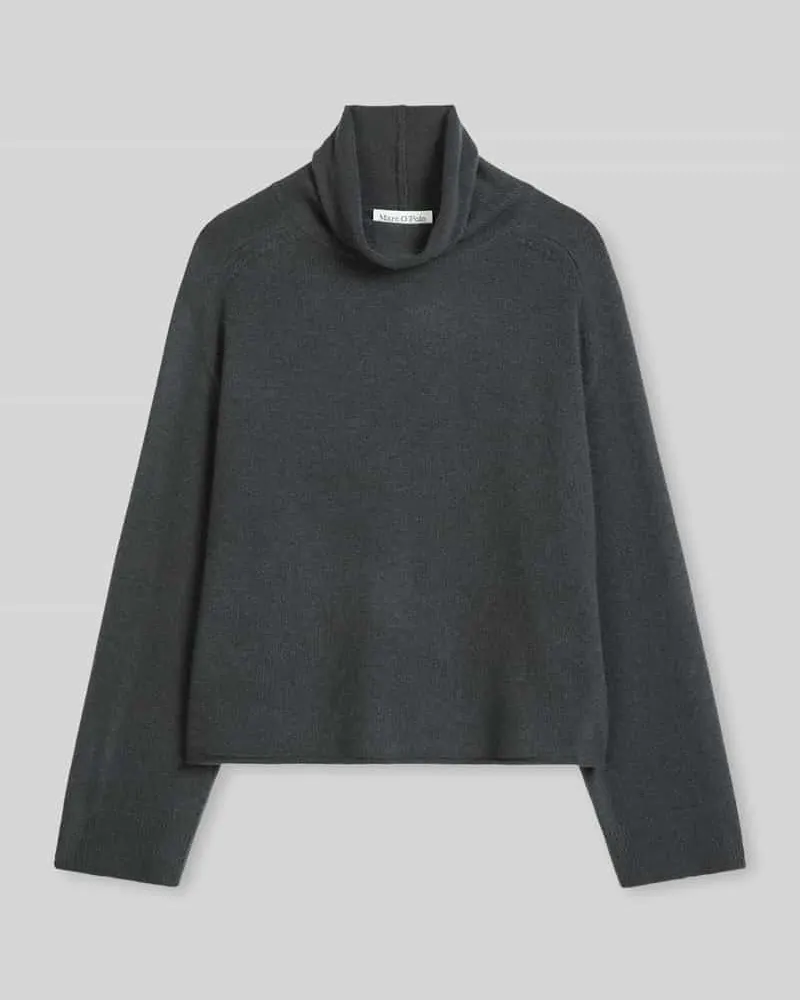 Marc O'Polo Rollkragenpullover mit überschnittenen Schultern Anthrazit