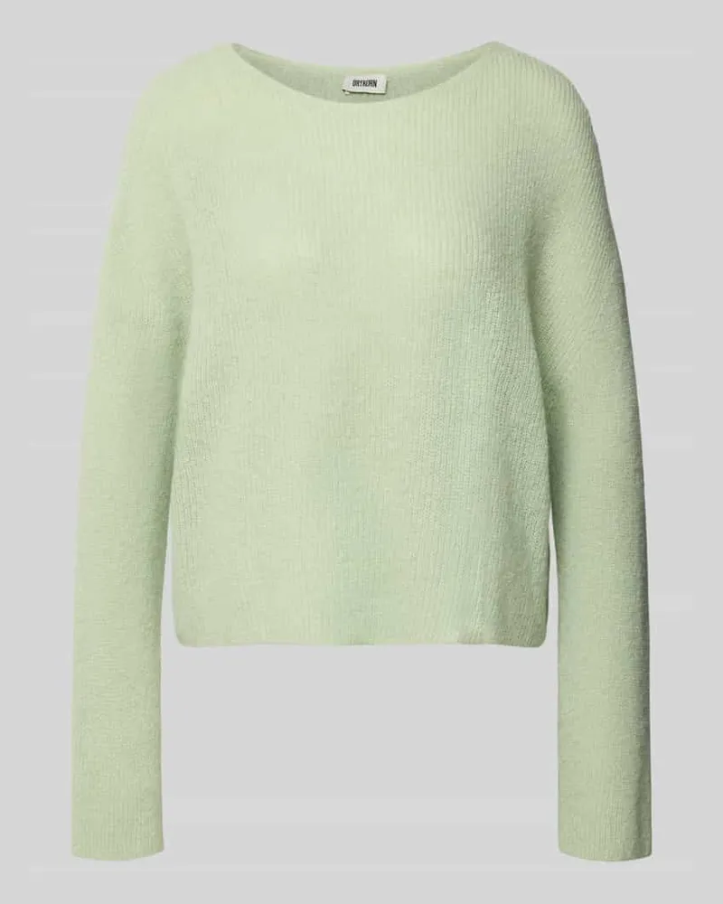 Drykorn Oversized Wollpullover aus Alpaka-Mix Hellgruen