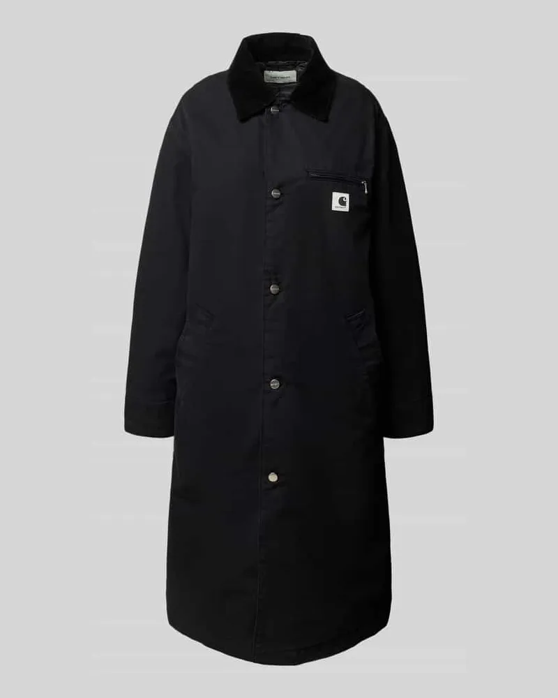 Carhartt WIP Mantel mit Label-Patch Black