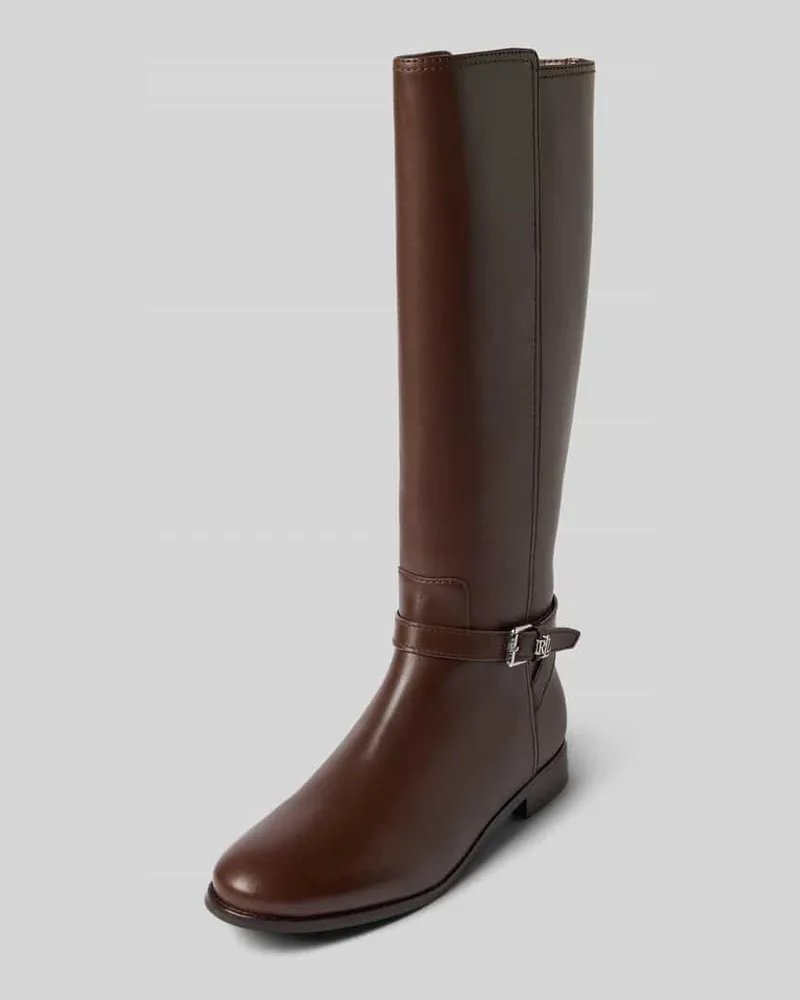 Ralph Lauren Stiefel aus echtem Leder Modell 'Brooke Dunkelbraun