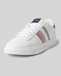 Tommy Hilfiger Ledersneaker mit Label-Patch Modell 'SUPERCUP LTH SEASONAL Weiss