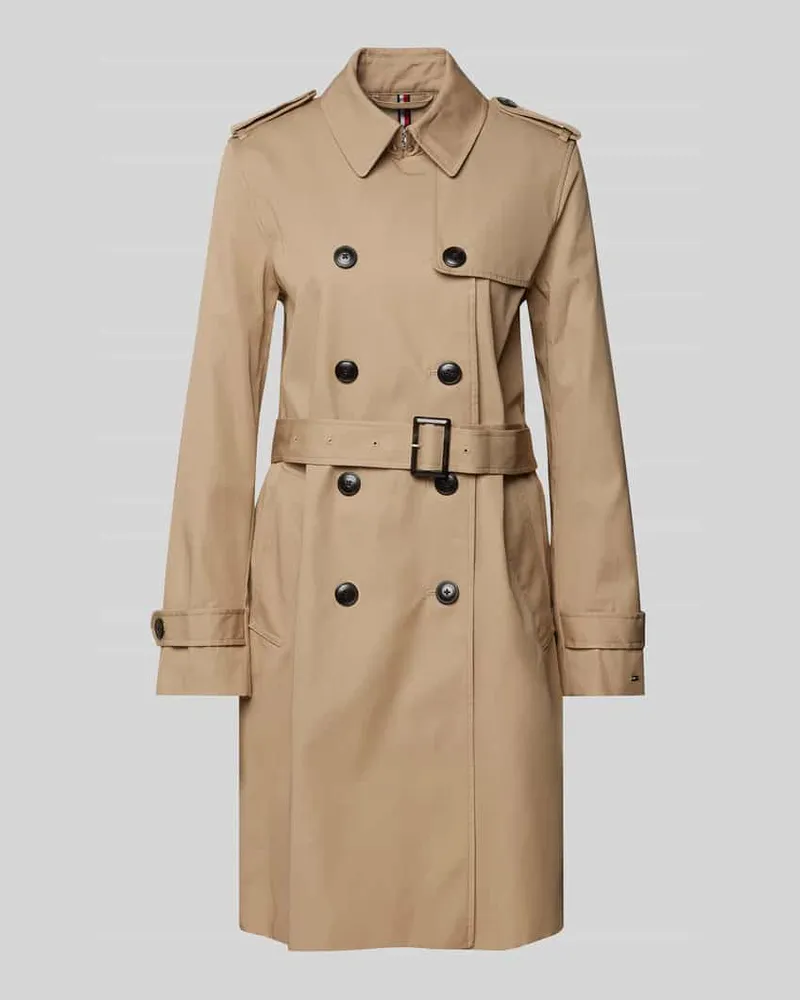 Tommy Hilfiger Trenchcoat mit Taillengürtel Beige