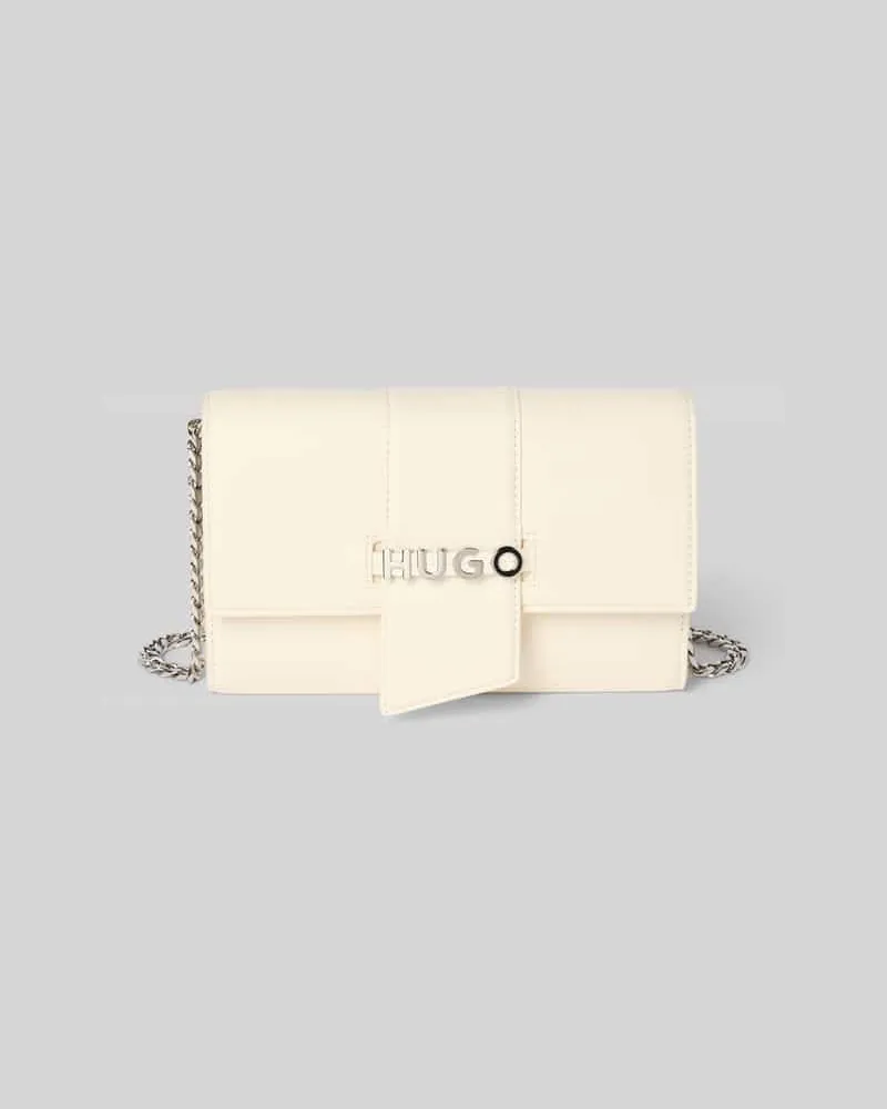 HUGO BOSS Handtasche mit Label-Applikation Modell 'Mel 2.0 Offwhite
