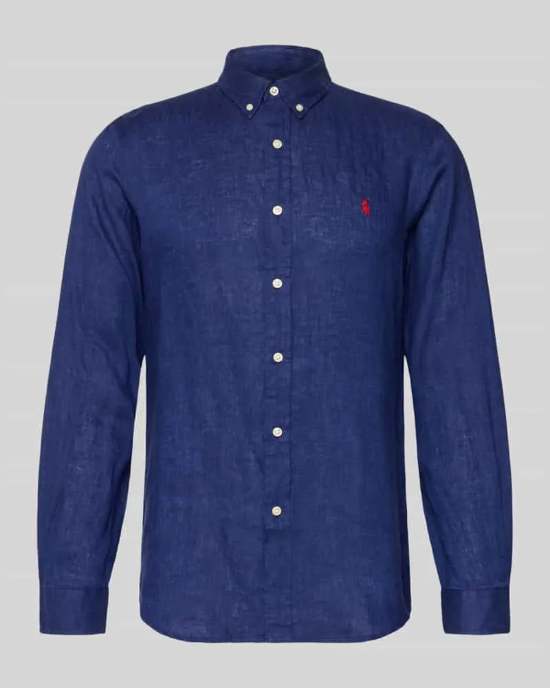 Ralph Lauren Slim Fit Freizeithemd aus reinem Leinen Marine