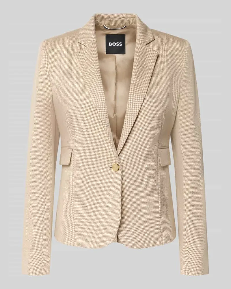 HUGO BOSS Taillierter Blazer aus Viskose-Mix Modell 'JIA13 Beige