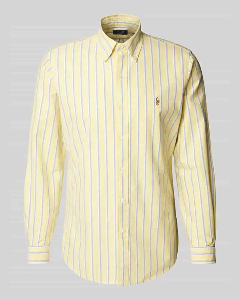 Ralph Lauren Custom Fit Freizeithemd mit Button-Down-Kragen Gelb