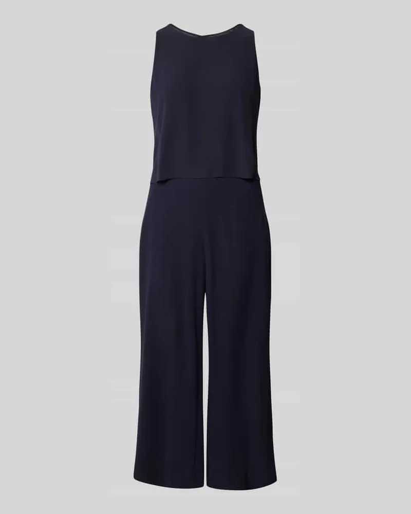 S.Oliver Regular Fit Jumpsuit mit doppellagigem Chiffon Marine