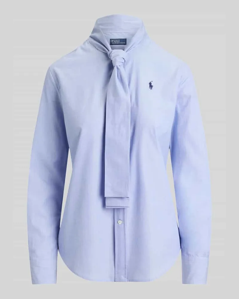 Ralph Lauren Slim Fit Hemdbluse aus reiner Baumwolle Hellblau