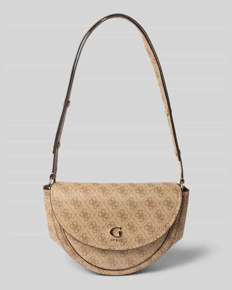 Guess Schultertasche mit Label-Applikation Modell 'COLEEN Cognac