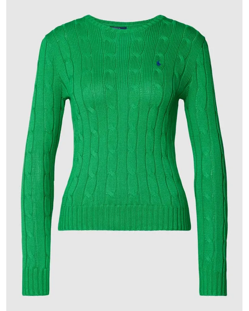 Ralph Lauren Strickpullover mit Zopfmuster Modell 'JULIANNA Grass