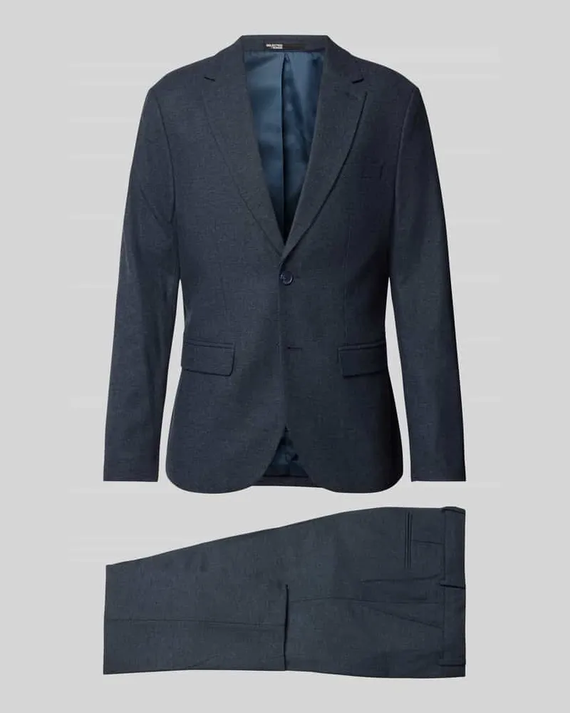 Selected Homme Slim Fit Anzug mit Pattentaschen Marine