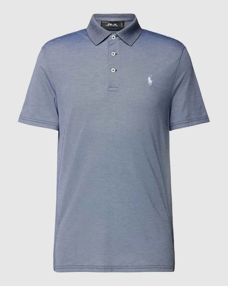 Ralph Lauren Tailored Fit Poloshirt mit Label-Stitching Marine