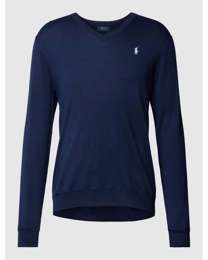 Ralph Lauren Longsleeve mit Label-Stitching Marine