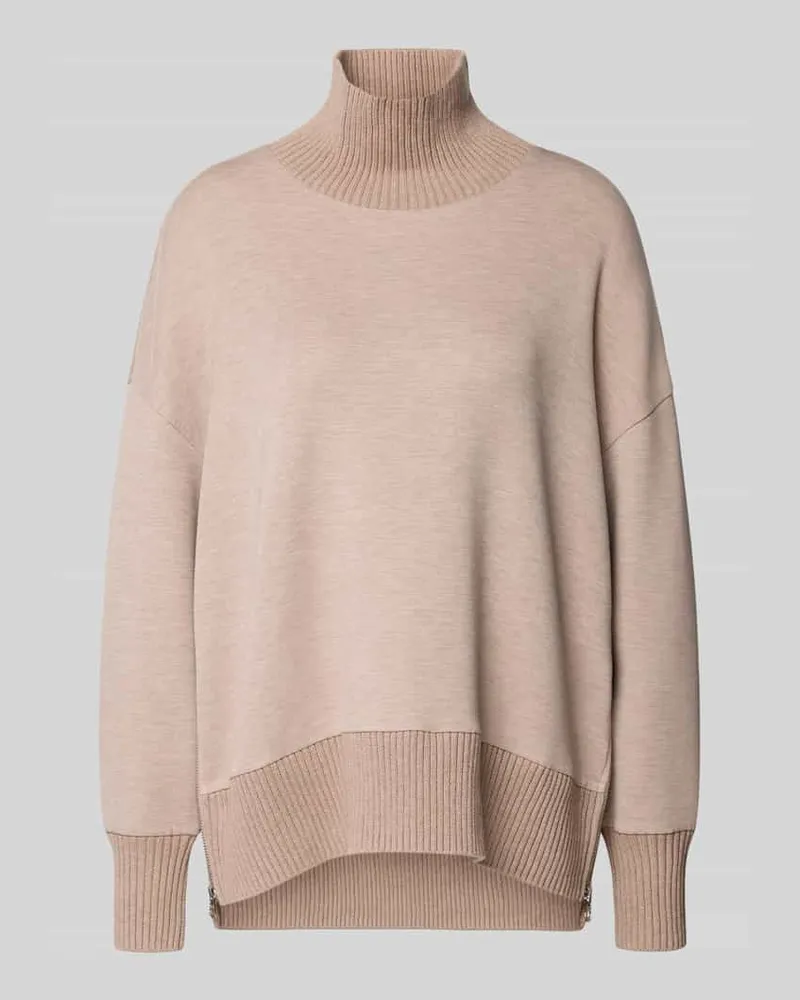 Varley Sweatshirt mit Stehkragen und überschnittenen Schultern Taupe