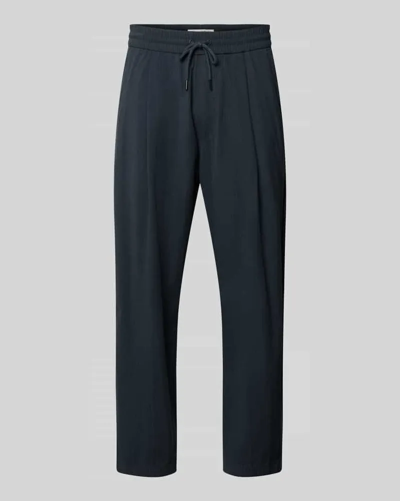 Marc O'Polo Gerade Hose aus reiner Baumwolle Modell 'Woven Pants Dunkelgrau