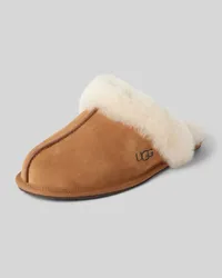 UGG Hausschuhe aus Leder Modell 'SCUFFETTE II Camel