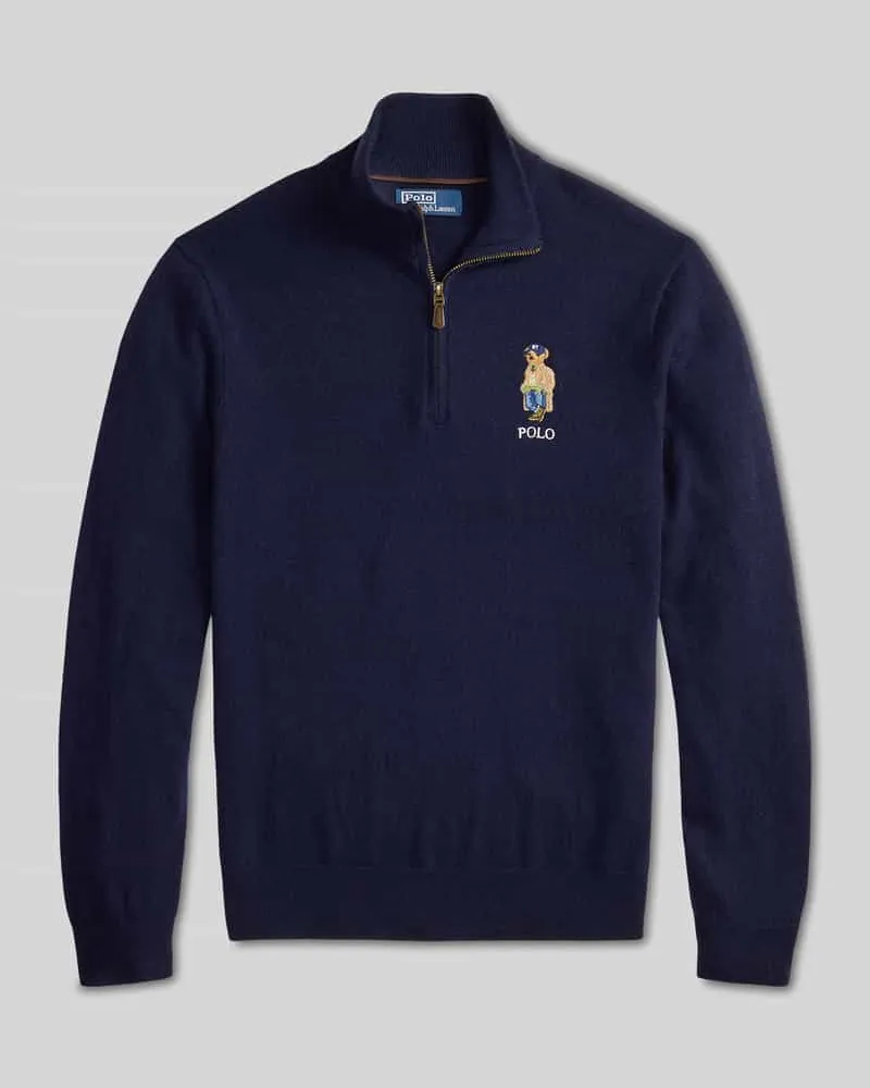 Ralph Lauren Regular Fit Pullover aus reiner Wolle Marine