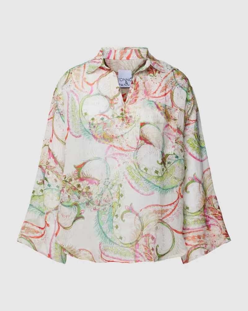 tonno e panna Bluse mit Paisley-Muster Modell 'Simonton Offwhite