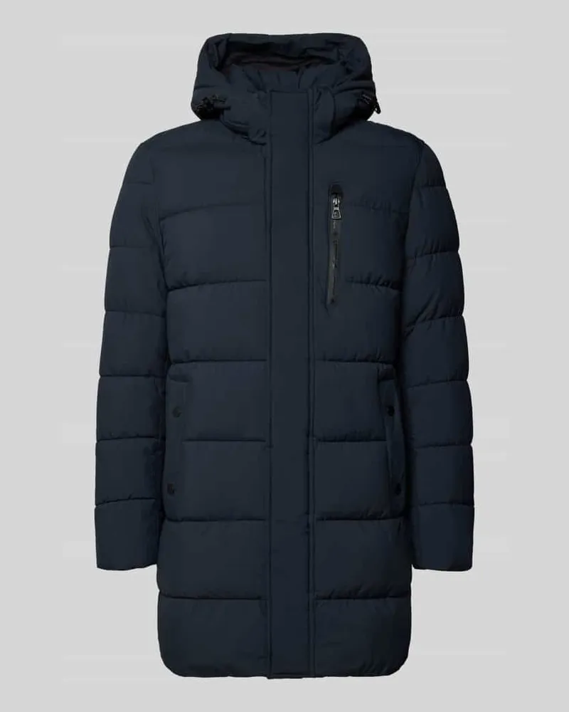 Lerros Steppjacke mit Kapuze und Brusttasche Dunkelblau