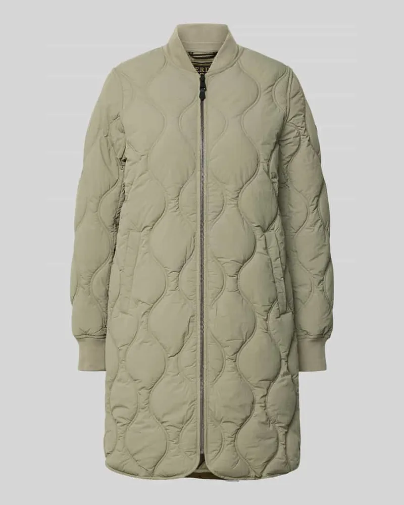 Superdry. Steppjacke mit Stehkragen und Eingrifftaschen Khaki