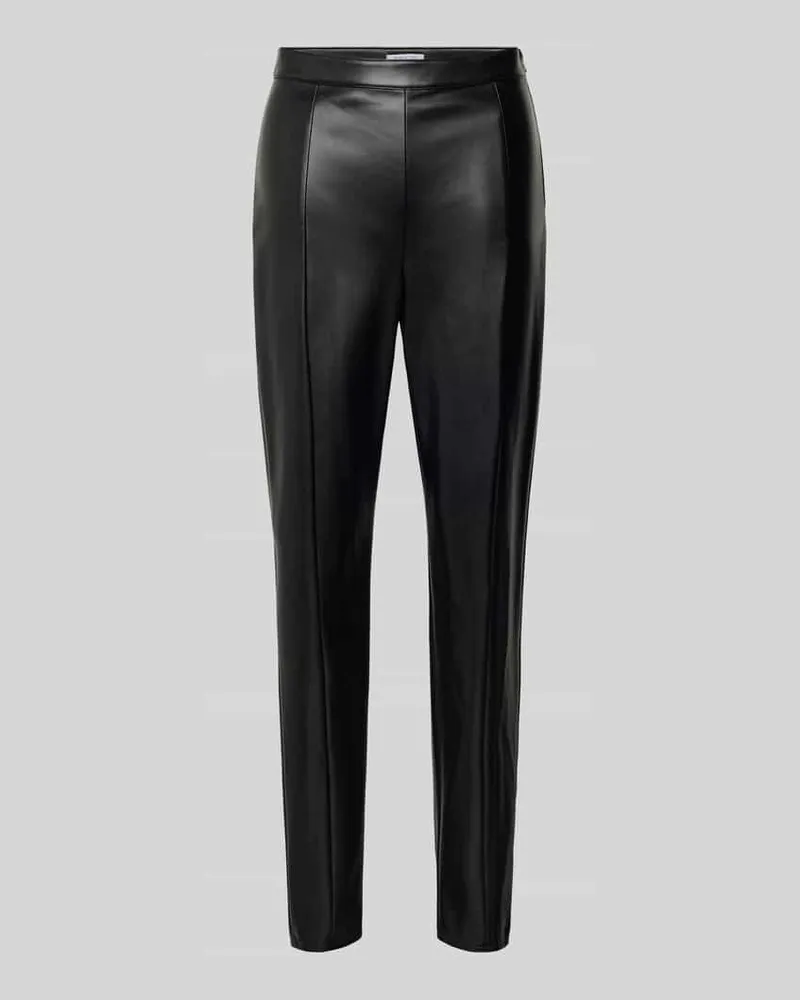 Patrizia Pepe Skinny Fit Hose in Leder-Optik Black