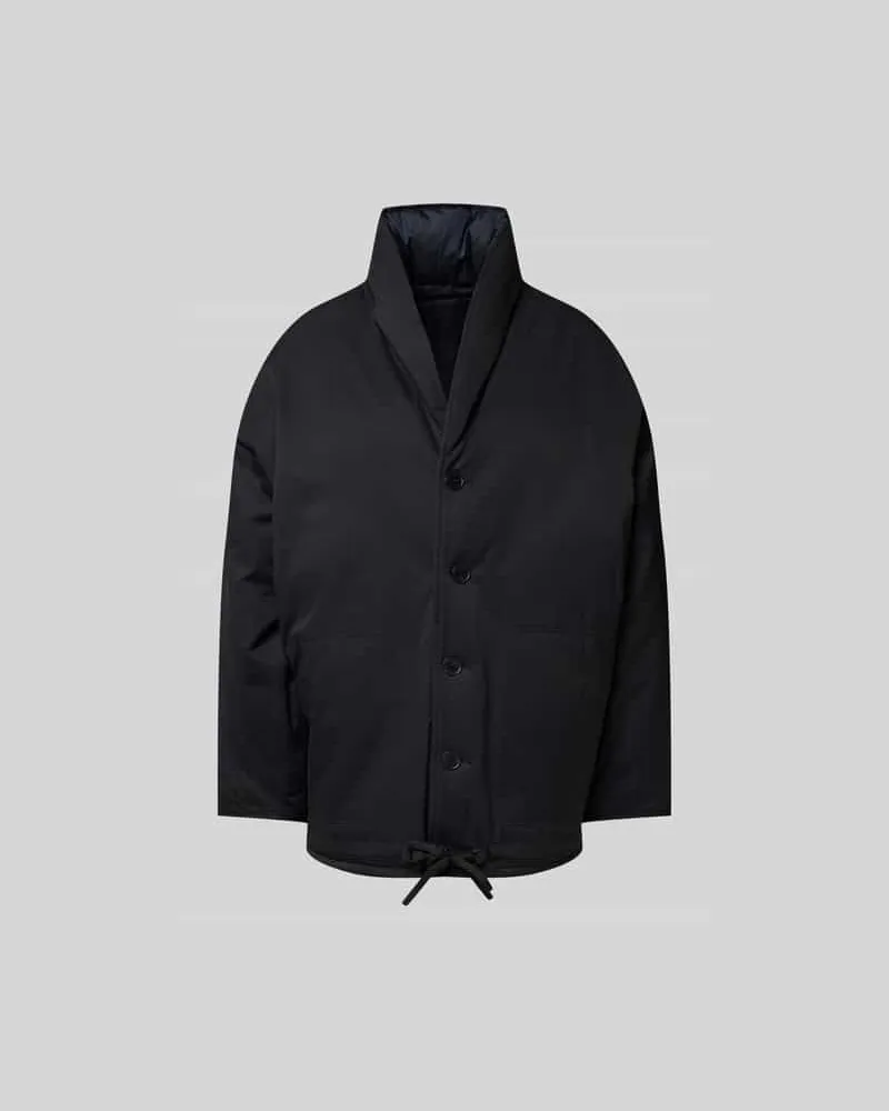 Closed Regular Fit Jacke mit Knopfleiste Black