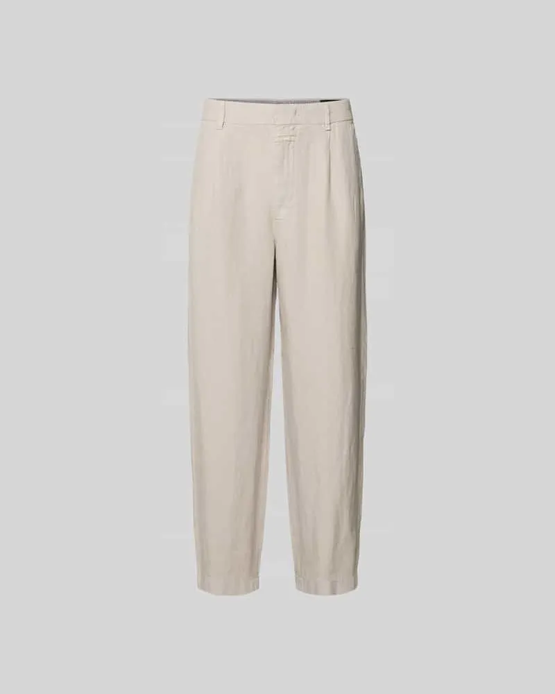 Closed Straight Fit Leinenhose Graphit