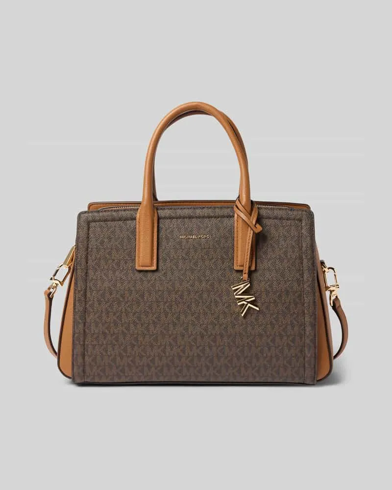 Michael Kors Handtasche aus Leder mit Logo-Muster Modell 'LAILA Mittelbraun