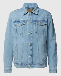 Jack & Jones Jeansjacke mit Eingrifftaschen Blau