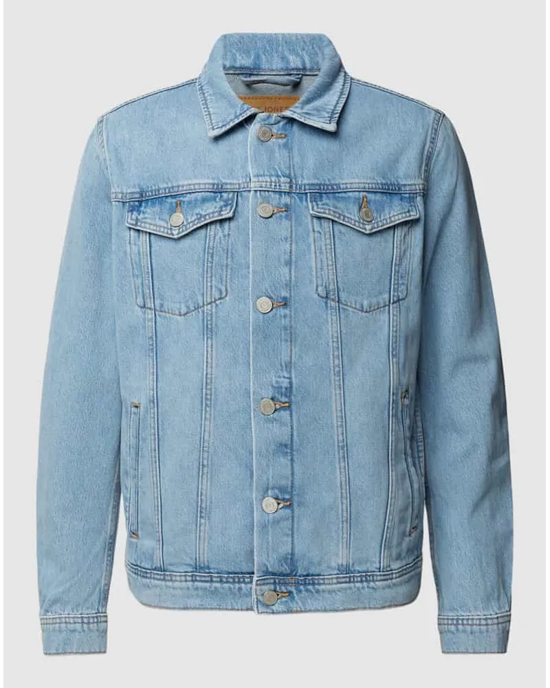 Jack & Jones Jeansjacke mit Eingrifftaschen Blau