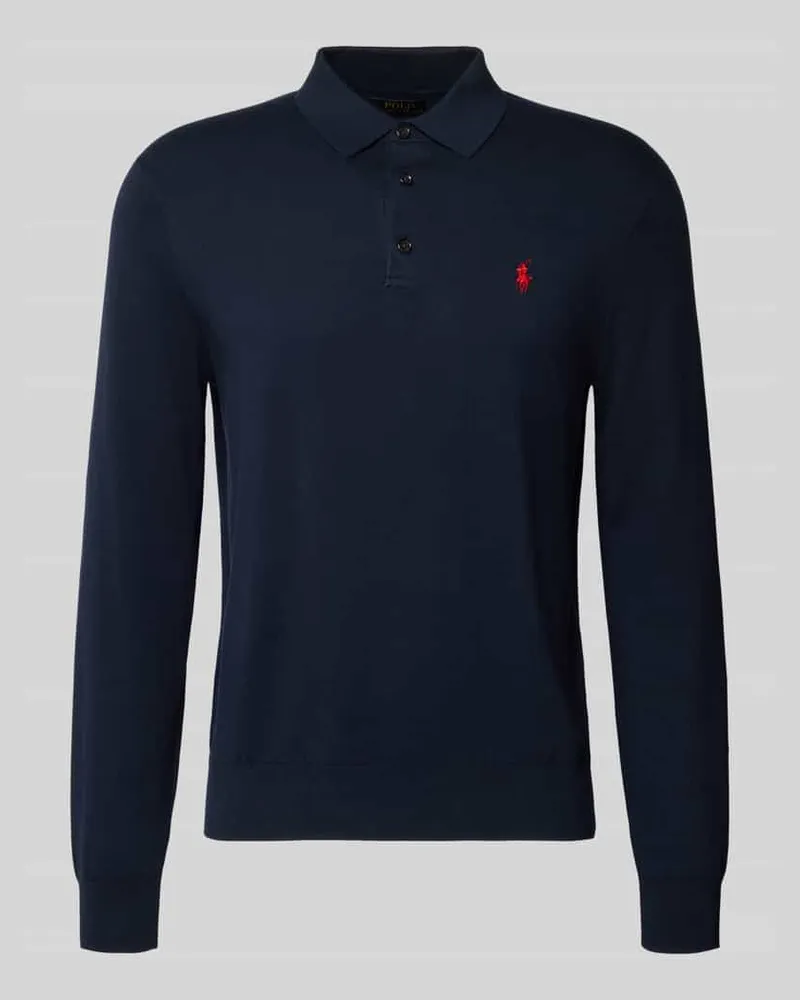 Ralph Lauren Strickpullover mit Polokragen Marine