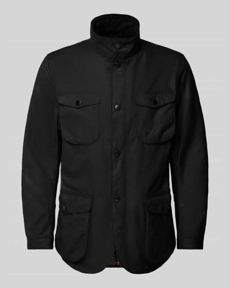Barbour Jacke mit Pattentaschen Modell 'OGSTON Black