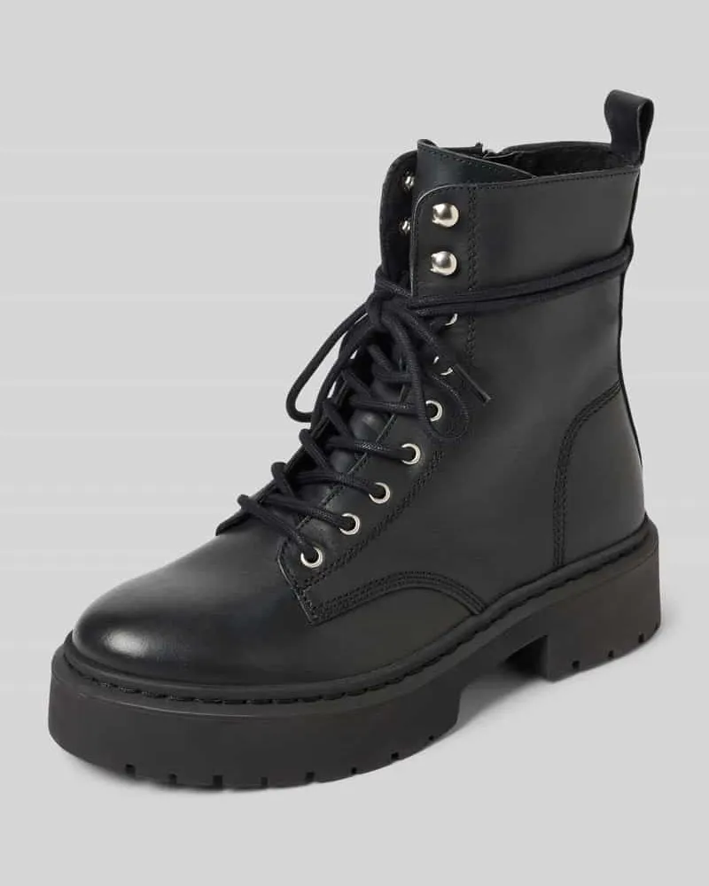 Steve Madden Schnürstiefel mit Logo-Applikation Modell 'Gusto Black