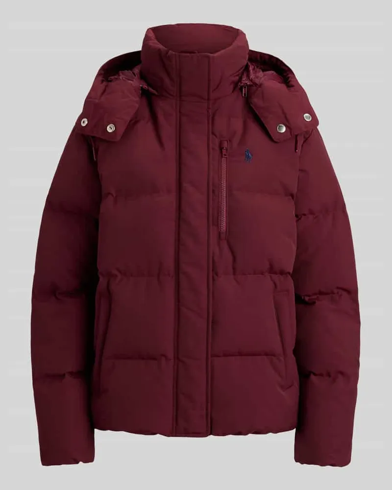 Ralph Lauren Regular Fit Steppjacke mit abnehmbarer Kapuze Bordeaux