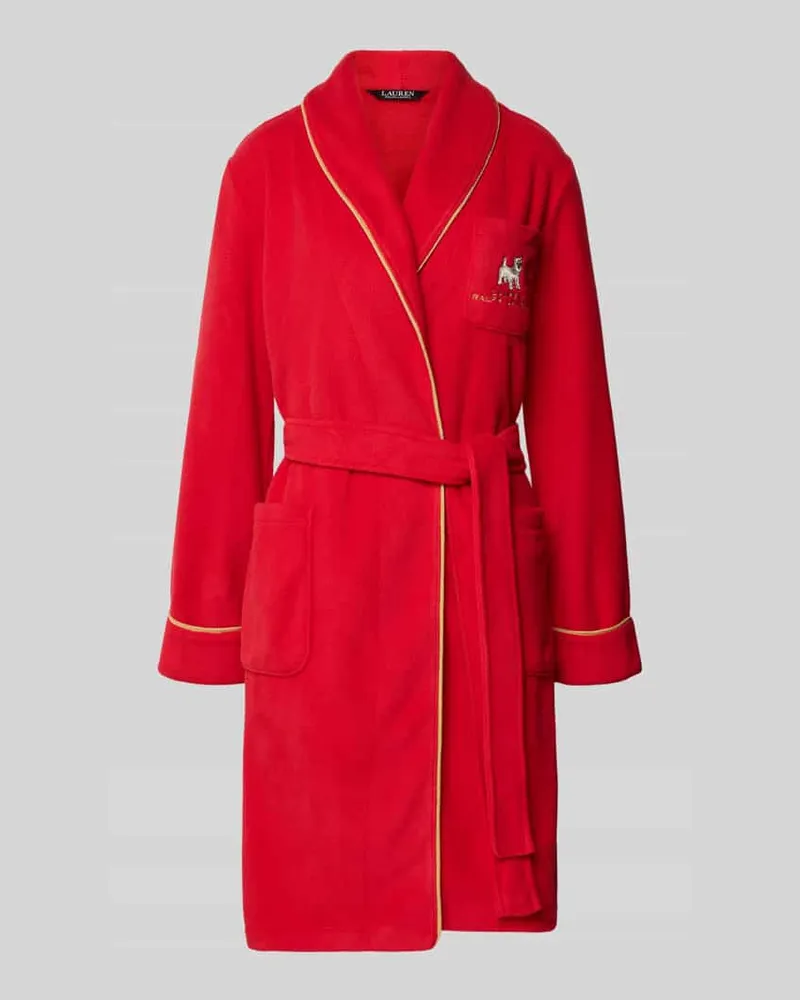 Ralph Lauren Bademantel mit Label-Stitching Rot