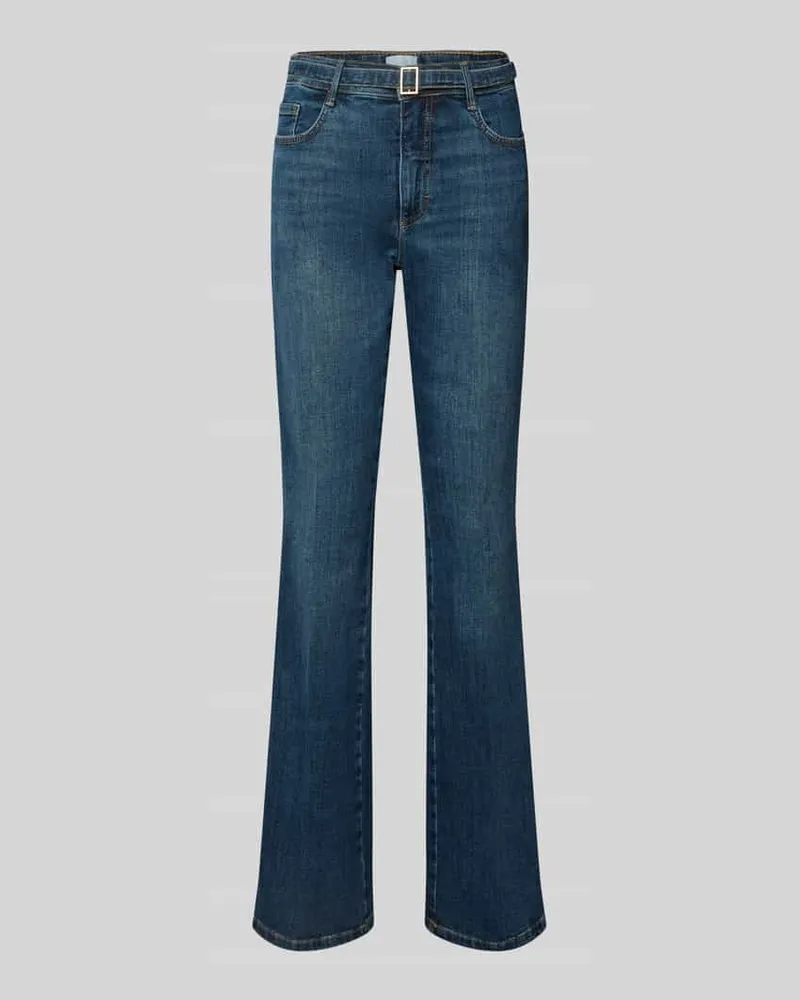 Brax Flared Fit Jeans mit Taillenband Modell 'Mary Jeansblau