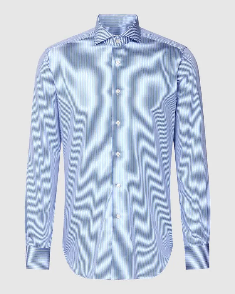 XACUS Regular Fit Businesshemd mit Streifenmuster Royal